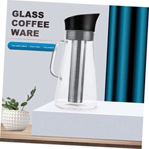 GRADENEVE 1pc Filter Jug Drink Iced Coffee Maker Water Jug Iced Tea Maker Cold Brew Coffee Maker Espresso Machine Tea Kettle with Handle Coffee for Cold Brew Clear Kettle Stainless Steel