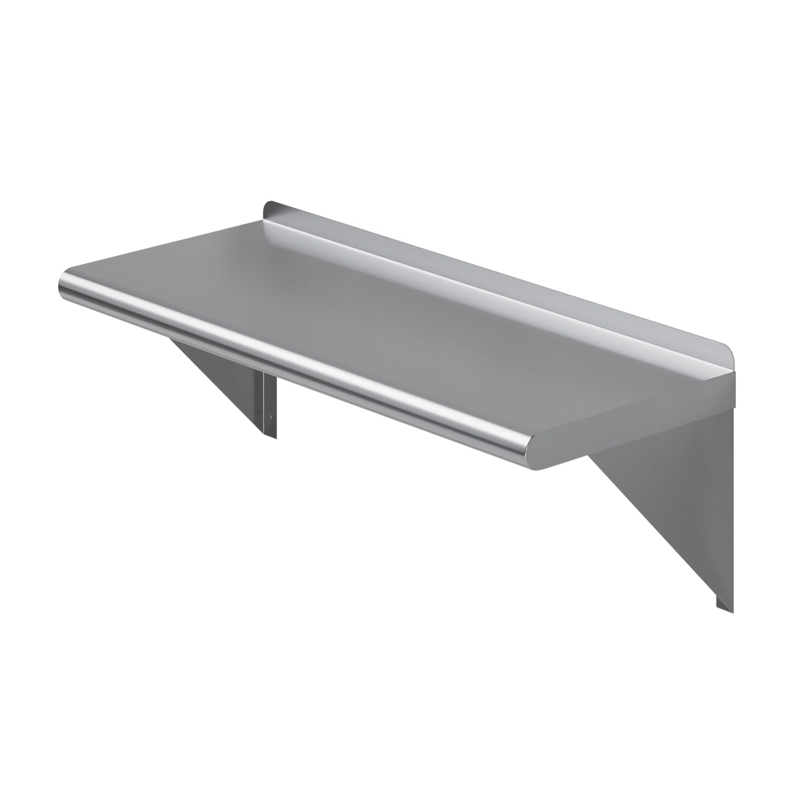 AmGood 12 in. x 30 in. Stainless Steel Wall Shelf | NSF Certified | Appliance & Equipment Metal Shelving | Kitchen, Restaurant, Garage, Laundry, Utility Room