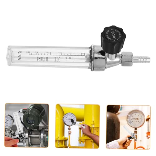 OSOLADY 3pcs Barometer Flowmeter Air Flow Meter Argon Regulator Argon Flow Meter Gas Flow Meter Flow Indicator Flow Meter Tube Measurement Tool Transparent Aluminum Alloy