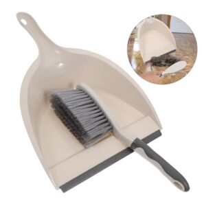 MUCKLILY 1 Set Broom Dustpan Broomstick Hand Held Broom Mini Dustpan and Brush Mini Dust Pan and Brush Portable Broom Household Brooms Handheld Broom and Dustpan Mini Hand Broom Pan Plastic