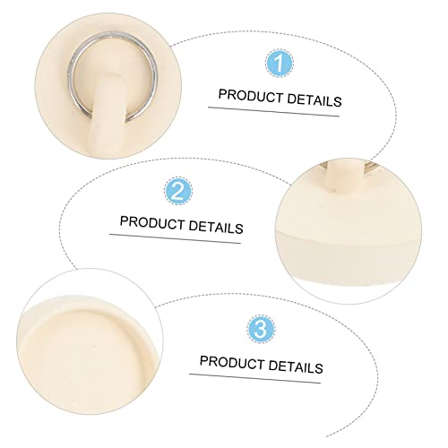 ABOOFAN 6pcs Rubber Sink Stopper Bathtub Stopper Kitchen Drain Stopper Sealing Sink Drain Plug Hair Stopper Bath Tub Stoppers Sink Plug Sink Stopper Replacement Bathtub Drain Plug White