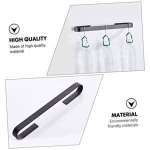 Towel Racks, Towel Rack Sets Nail Free Towel Rack Metal Cabinets Kitchen Cabinet Bathroom Towel Adhesive Hanger Bath Towel Rack Practical Towel Rack/Black*2Pcs/45 * 7 * 3Cm*2Pcs