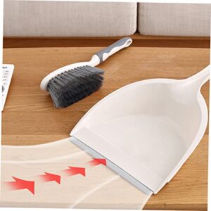 PLAFOPE 2pcs Cleaning Brush Desktop Cleaning Supplies Keyboard Dustpan Brush Cleaning Tool for Table Micro Brushes Desktop Cleaning Broom Car Broom Miniature Dustpan and Brush Beige