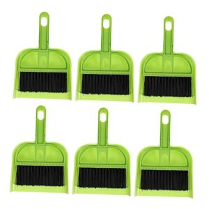 nulylu 6 sets broom dustpan set tiny cleaning broom whisk broom for car mini hand broom small broom brush desktop cleaning supplies desk mini broom brush screen cleaning kit pet plastic