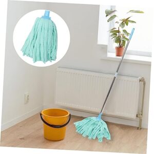 GARVALON Vintage Mop Head Squeeze Mop Head Steam Mop Pad Practical Mop Head Dry Floor Cleaning Mop Mop Flip Mop Refill Commercial Cut End Cotton Mop Dry Mop Pad Green Cloth