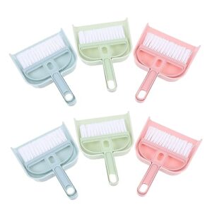 plafope 6 sets pet broom compact dustpan and brush mini broom dustpan desktop garbage shovel tiny house kits mini broom and dustpan mini hand broom tiny cleaning broom desk broom and pp