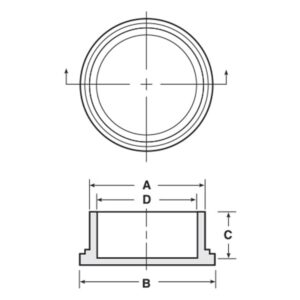 Caplugs EP-12 EP Series – Plastic Plug for Threaded Connectors, 40 Pack, Yellow LD-PE, Nominal Thread Size 3/4"-20 Flanged, Dust & Impact Protection, Fit Smooth Cylindrical Surfaces, Easy Removal