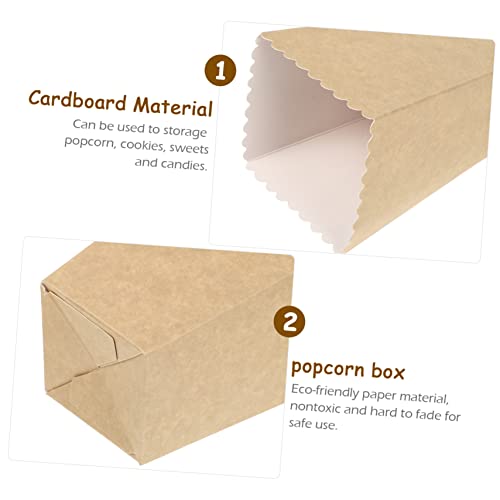 ULDIGI 50pcs Box Party Candy Cartons White Serving Tray Greaseproof Pastry Bags Paper Popcorn Boxes Red Strips Popcorn Bags Candy Boxes Snacks Popcorn Machine Party Supplies Kraft Paper