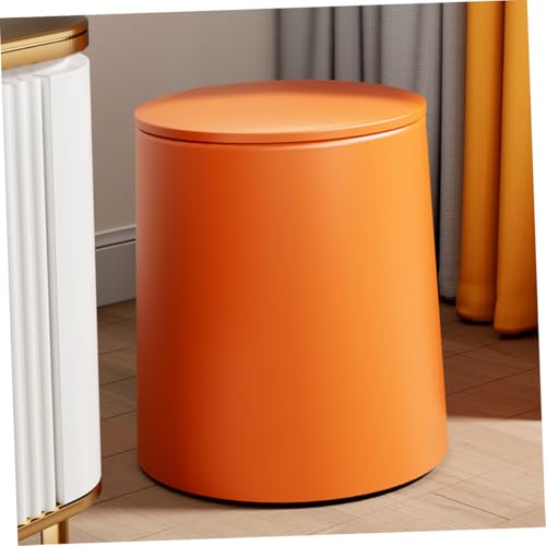 Outanaya Garbage Can Waste Container Desktop Waste Garbage Bin Dog Proofs Trash Bin Vanity Waste Bin Hotel Trash Can Under Desk Trash Can Bathroom Wastebasket Garbage Holder Plastic Orange