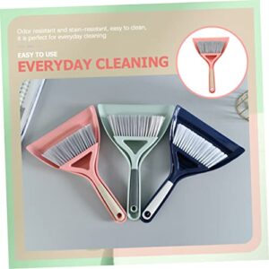 1 Set Broom Dustpan Set Pans Ceiling Fan Shovel Piso Car Cleaning Brushes Whisk Escobas Tiny Desktop Cleaning Supplies Household Cleaning Brush Mini Broom Mini Dustpan Plastic Pink Gogogmee