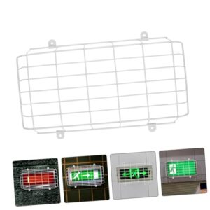 TINEASUR 2pcs School Evacuation Sign Emergency Sign Covers Emergency Light Damage Stopper Exit Sign Damage Stopper Exit Sign Protective Guard Exit Sign Damage Cage LED Exit Sign White Iron