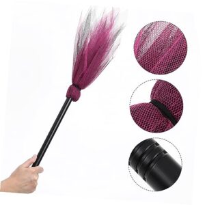 GRADENEVE Halloween Broom Halloween Costume Party Supplies Pot Accessoire Indoor Broom Garden Broom Witch Costume Miracle Broom Witch Broomstickbroom Handles Cosplay Broomstick for Mesh Rosy