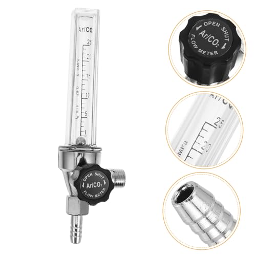 OSOLADY 3pcs Barometer Flowmeter Air Flow Meter Argon Regulator Argon Flow Meter Gas Flow Meter Flow Indicator Flow Meter Tube Measurement Tool Transparent Aluminum Alloy