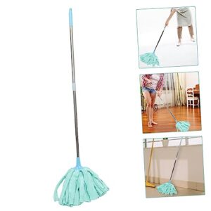 GARVALON Vintage Mop Head Squeeze Mop Head Steam Mop Pad Practical Mop Head Dry Floor Cleaning Mop Mop Flip Mop Refill Commercial Cut End Cotton Mop Dry Mop Pad Green Cloth