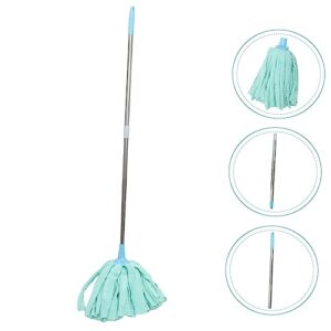 GARVALON Vintage Mop Head Squeeze Mop Head Steam Mop Pad Practical Mop Head Dry Floor Cleaning Mop Mop Flip Mop Refill Commercial Cut End Cotton Mop Dry Mop Pad Green Cloth