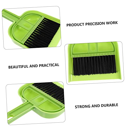 NULYLU 6 Sets Broom Dustpan Set Tiny Cleaning Broom Whisk Broom for Car Mini Hand Broom Small Broom Brush Desktop Cleaning Supplies Desk Mini Broom Brush Screen Cleaning Kit Pet Plastic