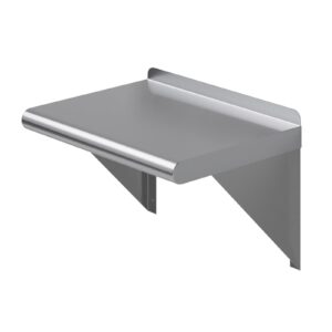 amgood 12 in. x 16 in. stainless steel wall shelf | nsf certified | appliance & equipment metal shelving | kitchen, restaurant, garage, laundry, utility room