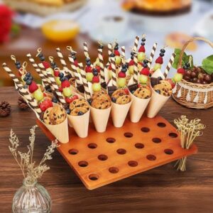 Argzm Convenient Ice Cream Display Stand with Detachable Structure Square Sushi Shelf with Holes for Parties and Gatherings