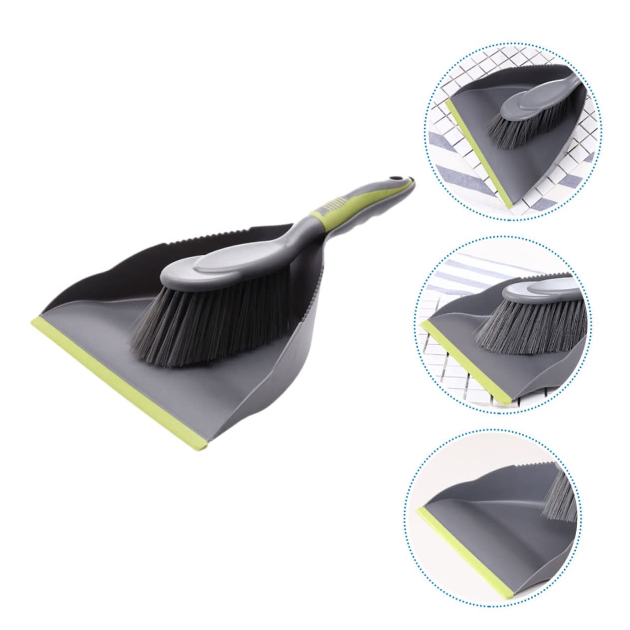 Didiseaon 1 Set Broom Cleaning Brush Keyboard Cleaning Brush Pet Hair Broom Clean Keyboard Gap Cleaning Broom Crumb Cleaner Mini Hand Broom Desktop Handle Keyboard Pet Dustpan Green Pbt