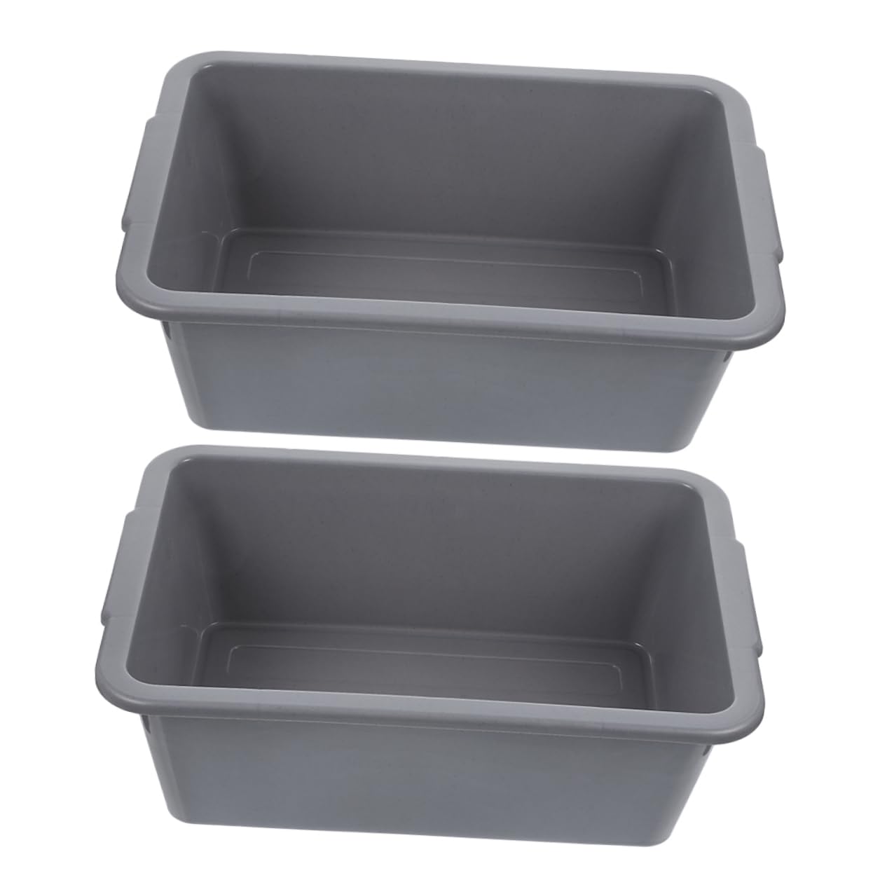 BUGUUYO 2pcs Box Storage Basket Food Storage Bin Dish Washing Tub Food Washing Bowl Dish Wash Basin Large Bus Tubs Restaurant Wash Basin Dish Basin Storage Bins Plastic Storage Bin Pp Grey