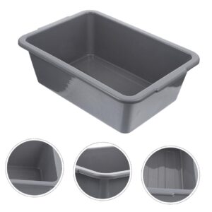 BUGUUYO 2pcs Box Storage Basket Food Storage Bin Dish Washing Tub Food Washing Bowl Dish Wash Basin Large Bus Tubs Restaurant Wash Basin Dish Basin Storage Bins Plastic Storage Bin Pp Grey