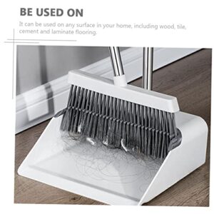 PLAFOPE 1 Set Home Cleaning Supplies Stand up Pan Standing Dustpan Pet Broom Cleaning Dustpan Kitchen Cleaning Outdoor Flooring Garden Broom Handheld Broom Cleaning Kits Stainless Steel