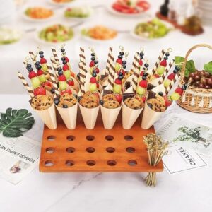 Argzm Convenient Ice Cream Display Stand with Detachable Structure Square Sushi Shelf with Holes for Parties and Gatherings