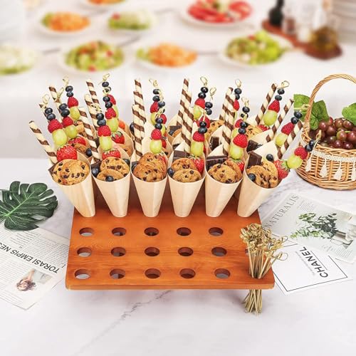 Argzm Convenient Ice Cream Display Stand with Detachable Structure Square Sushi Shelf with Holes for Parties and Gatherings