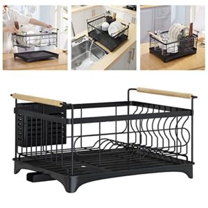 JUNXIAN Dish Rack Dish Storage Rack Kitchen Dish Drainer Dish Rack Dish Drying Rack Organizer Multifunctional Storage Home Supplies Dish Containers