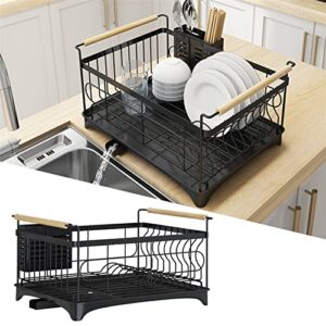 JUNXIAN Dish Rack Dish Storage Rack Kitchen Dish Drainer Dish Rack Dish Drying Rack Organizer Multifunctional Storage Home Supplies Dish Containers