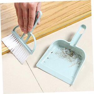 PLAFOPE 6 Sets Pet Broom Compact Dustpan and Brush Mini Broom Dustpan Desktop Garbage Shovel Tiny House Kits Mini Broom and Dustpan Mini Hand Broom Tiny Cleaning Broom Desk Broom and Pp