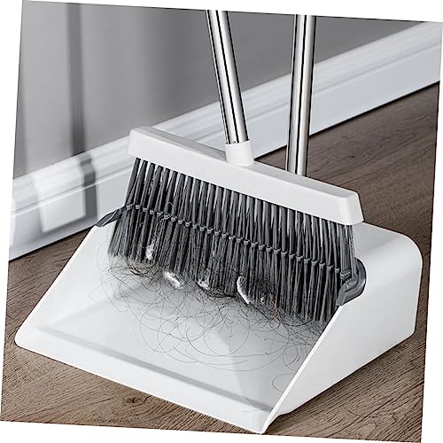 PLAFOPE 1 Set Home Cleaning Supplies Stand up Pan Standing Dustpan Pet Broom Cleaning Dustpan Kitchen Cleaning Outdoor Flooring Garden Broom Handheld Broom Cleaning Kits Stainless Steel