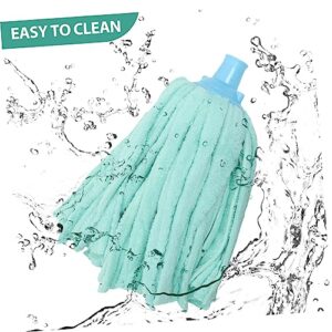 GARVALON Vintage Mop Head Squeeze Mop Head Steam Mop Pad Practical Mop Head Dry Floor Cleaning Mop Mop Flip Mop Refill Commercial Cut End Cotton Mop Dry Mop Pad Green Cloth