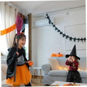 GRADENEVE Halloween Broom Halloween Costume Party Supplies Pot Accessoire Indoor Broom Garden Broom Witch Costume Miracle Broom Witch Broomstickbroom Handles Cosplay Broomstick for Mesh Rosy