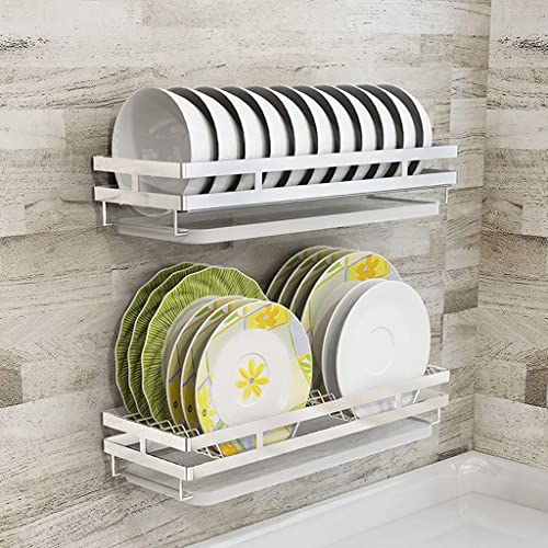 JUNXIAN Dish Rack Household Dish Storage Rack, Kitchen Dish Drying Rack, Dish Drying Storage Rack, Kitchen Storage Rack (Two Pieces) Dish Containers