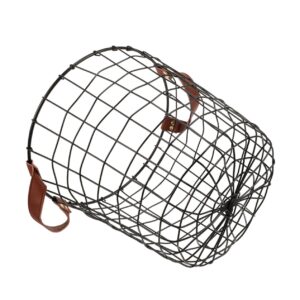 andreslad firewood storage basket laundry basket metal hamper farmhouse organizer bin small round basket black blanket basket wire basket for blankets wood storage racks wire trash can iron