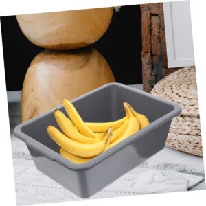 BUGUUYO 2pcs Box Storage Basket Food Storage Bin Dish Washing Tub Food Washing Bowl Dish Wash Basin Large Bus Tubs Restaurant Wash Basin Dish Basin Storage Bins Plastic Storage Bin Pp Grey