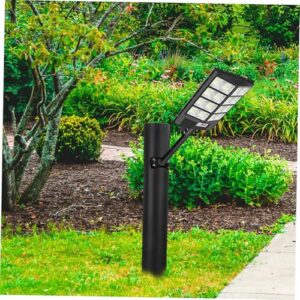 OFFSCH 1 Set Solar Street Light Bracket Street Light Pole Light Mount Street Light Accessory Solar Spotlight Solar Spot Light Pole Light Supplies Solar Light Poles Black Galvanized Steel