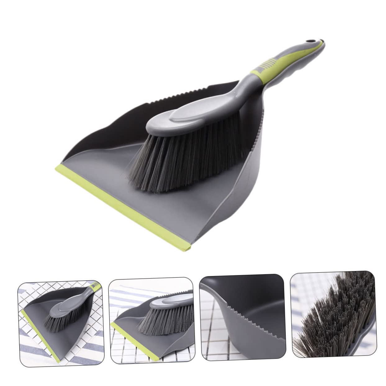 Didiseaon 1 Set Broom Cleaning Brush Keyboard Cleaning Brush Pet Hair Broom Clean Keyboard Gap Cleaning Broom Crumb Cleaner Mini Hand Broom Desktop Handle Keyboard Pet Dustpan Green Pbt