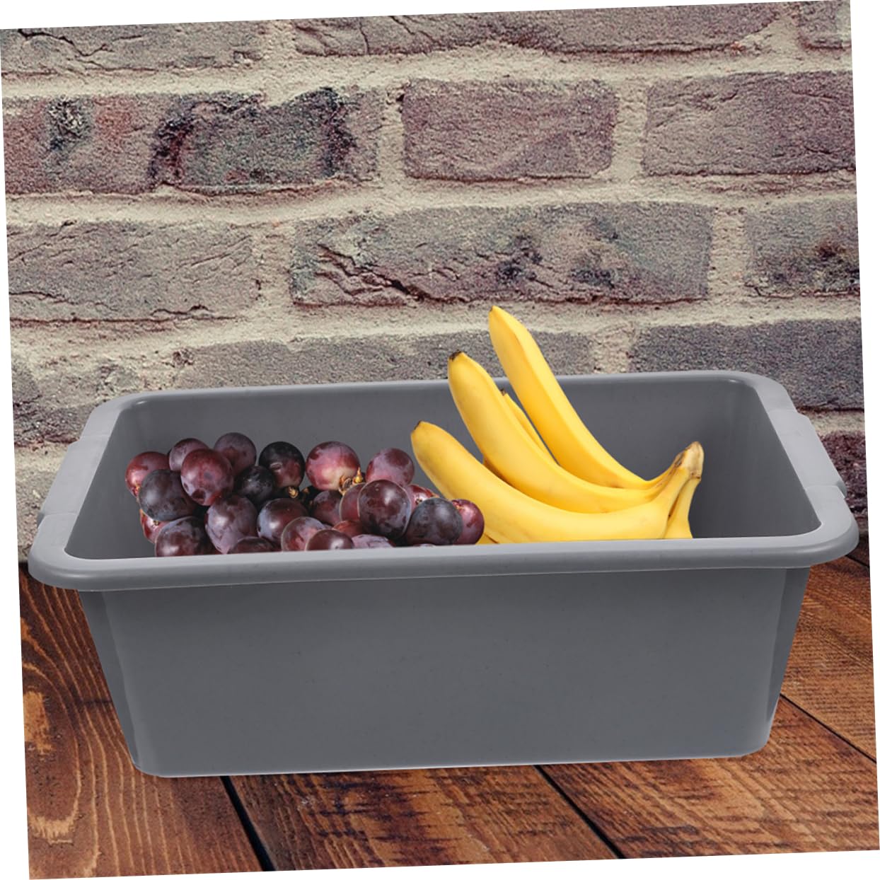 BUGUUYO 2pcs Box Storage Basket Food Storage Bin Dish Washing Tub Food Washing Bowl Dish Wash Basin Large Bus Tubs Restaurant Wash Basin Dish Basin Storage Bins Plastic Storage Bin Pp Grey