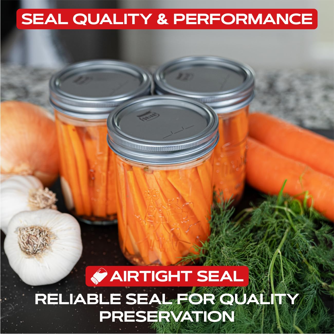 FORJARS - 100 Regular Mouth. Canning Rings are made of stainless steel. 0.5 Inch Height, 100-Piece Set. Regular mouth mason jar lids are secure with an airtight fit.