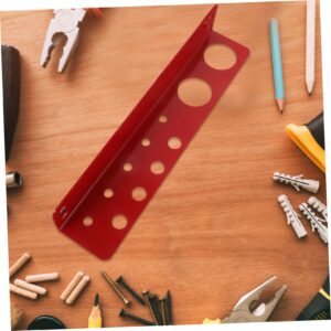 SOESFOUFU Storage Hanging Board Tools Workshop Storage Rack Garage Organization Holder Shelf for Garage Tool Garage Tool Shelf Wall Mount Drill Hanger Hardware Storage Rack Steel Red