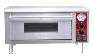 kratos commercial oven, single-deck countertop electric pizza/bakery oven, stainless steel, cooks 18" diameter pizzas, 120v, 1700w (29m-062)