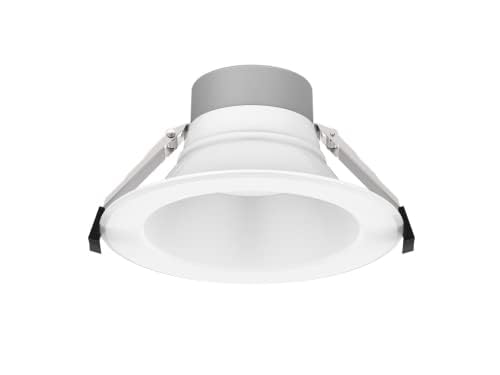 E2 Lighting Commercial Downlight, 6 Inch LED Panel, 3 CCT Tunable, Wattage Tunable 8W/12W/16W, 3000K/4000K/5000K, 15W Emergency Battery Backup, 90 Mins, 4 Pack, AC 100-277V, Recessed Light