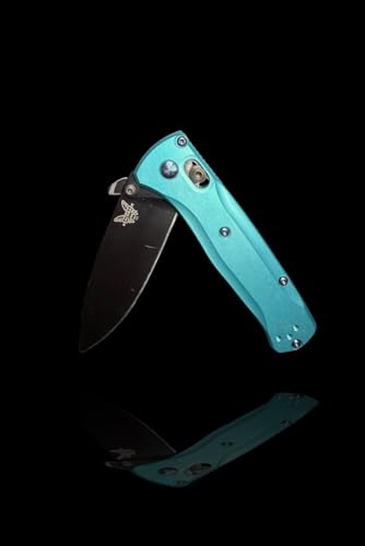 Turquoise Teal, Smooth, Billet Aluminum, Full Size Bugout, Gift for dad, Everyday Carry Knife Scales