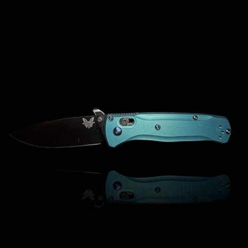 Turquoise Teal, Smooth, Billet Aluminum, Full Size Bugout, Gift for dad, Everyday Carry Knife Scales