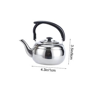 CRAFTHROU Stainless Steel Teapot Coffee Filtration Teapot Portable Tea Kettle Stove Kettle Multi-function Tea Kettle Retro Espresso Machine Stainless Water Kettle Portable Kettle Silver