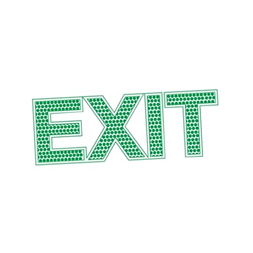 BUGUUYO Luminous Exit Sign Exit Sign Sticker Safety Exit Sign Wall Sticker Exit Sticker Noctilucence Exit Sign Exit Luminous Sticker Exit Decal Exit Wall Decal Exit Wall Sticker Green