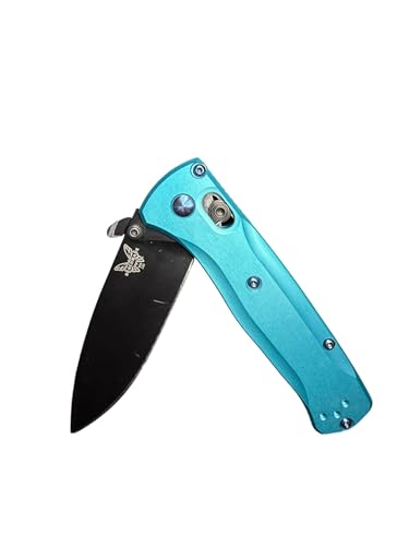 Turquoise Teal, Smooth, Billet Aluminum, Full Size Bugout, Gift for dad, Everyday Carry Knife Scales