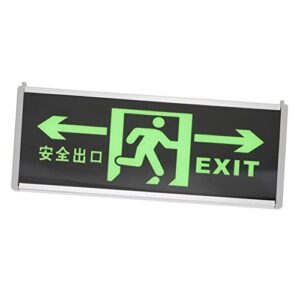 homsfou 1pc emergency luminous post electricity saver indicator wall safety exit sign evacuation indicator glowing exit sticker self adhesive exit sticker emergency exit indicator